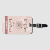 Let it Snow–Funny Christmas Beach Pink Bagagelabel (Voorkant (horizontaal))