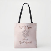 Let it Snow–Funny Christmas Beach Pink Tote Bag (Voorkant)