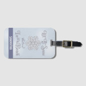 Let it Snow–Funny Christmas Beach Silver Bagagelabel (Voorkant (horizontaal))