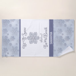 Let it Snow–Funny Christmas Beach Silver Strandlaken