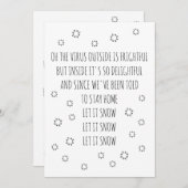 Let it Snow Funny Covid Christmas Feestdagenkaart (Voorkant / Achterkant)