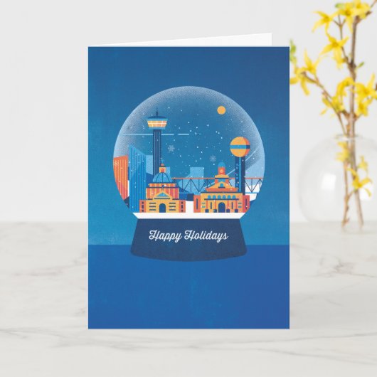 Let It Snow (Globe) Greeting Card Kaart (Gele Bloem)