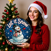 Let It Snow Happy Holidays Grote Klok
