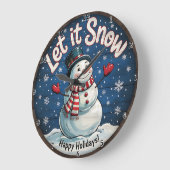 Let It Snow Happy Holidays Grote Klok (Hoek)