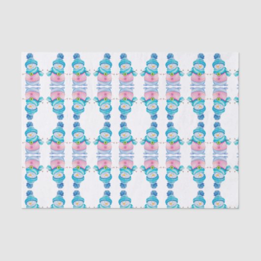 Let It Snow Happy Snowman Tissuepapier (Voorkant)