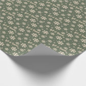 Let It Snow Holiday Wrapping Paper - Green Cadeaupapier (Hoek)