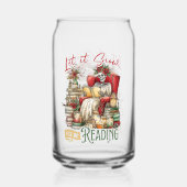 Let It Snow I'll Be Reading Blikvorm Glas (Achterkant)