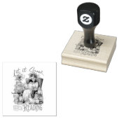 Let It Snow I'll Be Reading  Rubberstempel (Gestempeld)