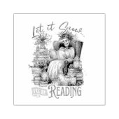 Let It Snow I'll Be Reading  Rubberstempel (Afrduk)