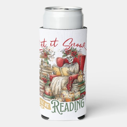 Let It Snow I'll Be Reading  Seltzer Blikjeskoeler (Seltzer Achterkant)