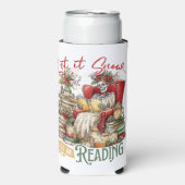 Let It Snow I'll Be Reading Seltzer Blikjeskoeler (Seltzer Voorkant)