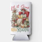 Let It Snow I'll Be Reading Seltzer Blikjeskoeler (Achterkant)