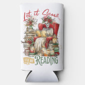 Let It Snow I'll Be Reading Seltzer Blikjeskoeler (Voorkant)