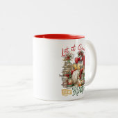 Let It Snow I'll Be Reading  Tweekleurige Koffiemok (Voorkant rechts)