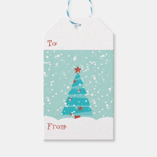 "Let it Snow", Kerstcadeau Tags Cadeaulabel (Voorkant)