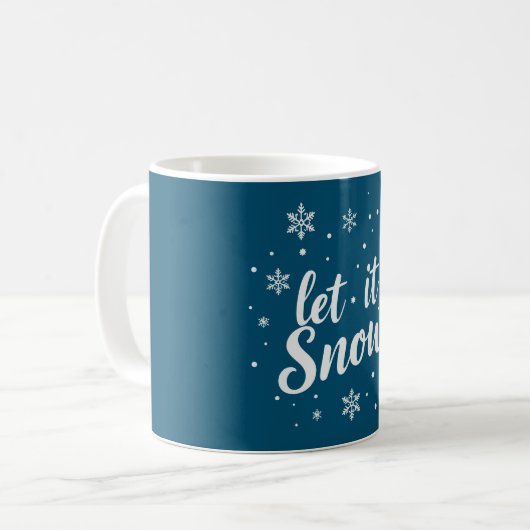 Let it snow, let it glow! koffiemok (Voorkant links)