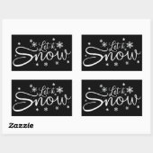 Let It Snow Lover Snowflake Holiday Merry Xmas Rechthoekige Sticker (Vel)