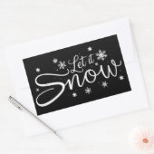 Let It Snow Lover Snowflake Holiday Merry Xmas Rechthoekige Sticker (Envelop)