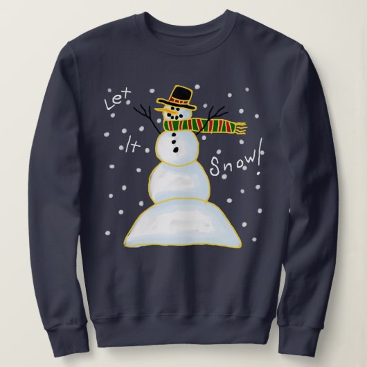 Let It Snow-man Christmas Sweatshirt (Design voorkant)