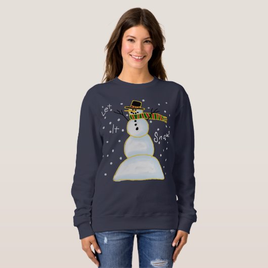 Let It Snow-man Christmas Sweatshirt (Voorkant volledig)