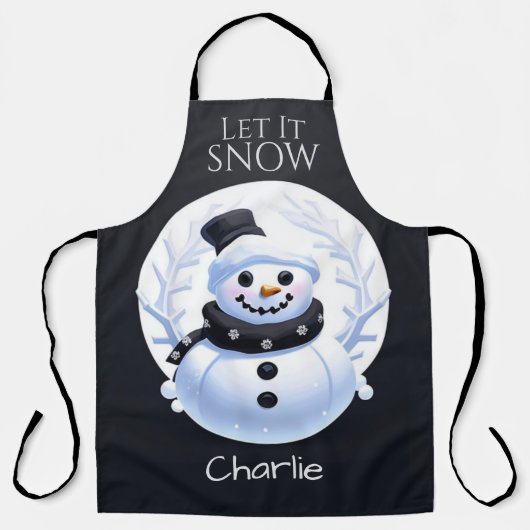 Let it Snow Man/Snowy/All-Over Print Schort (Voorkant)
