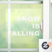 Let It Snow Minimal Modern White Christmas Design Raamsticker (Huis)