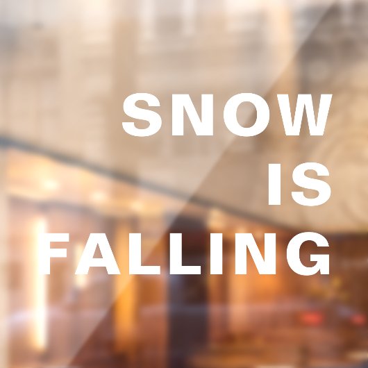 Let It Snow Minimal Modern White Christmas Design Raamsticker (Vel 2)