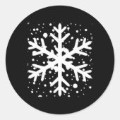Let It Snow One Big Snowflake T Shirt  Ronde Sticker (Voorkant)