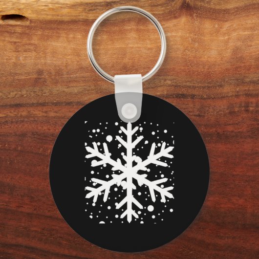 Let It Snow One Big Snowflake T Shirt  Sleutelhanger (Voorkant)