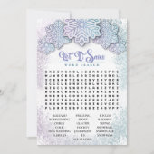 Let it Snow-Opal Printable Business Word Zoeken Feestdagenkaart (Voorkant)