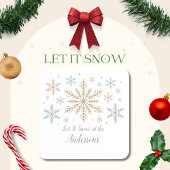 Let It Snow Personalized Christmas Bier Onderzetter