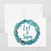 Let It Snow Postcard Briefkaart (Voorkant / Achterkant)