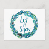 Let It Snow Postcard Briefkaart (Voorkant)