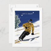 Let It Snow postcard Feestdagenkaart (Voorkant / Achterkant)