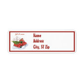 Let It Snow Red Truck Christmas Holiday customized Etiket (Voorkant)