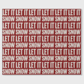 Let It Snow Retro Family Christmas Matching  Cadeaupapier (Vlak)