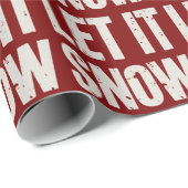 Let It Snow Retro Family Christmas Matching  Cadeaupapier (Rol Hoek)