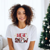 Let it Snow" Schattige T-shirt voor sneeuwpopvrouw