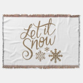 Let It Snow Sherpa Throw Blanket Deken (Voorkant)