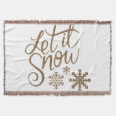 Let It Snow Sherpa Throw Blanket Deken (Voorkant)