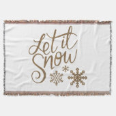 Let It Snow Sherpa Throw Blanket Deken (Voorkant)