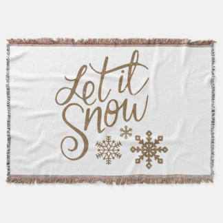Let It Snow Sherpa Throw Blanket Deken