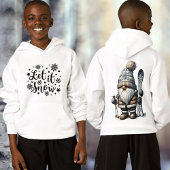 Let It Snow Ski Gnome Kinder trui Hoodie