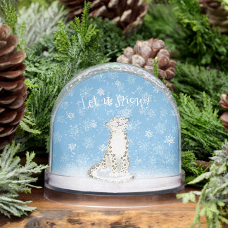 Let it snow! Snow leopard Christmas snow globe Sneeuwbol