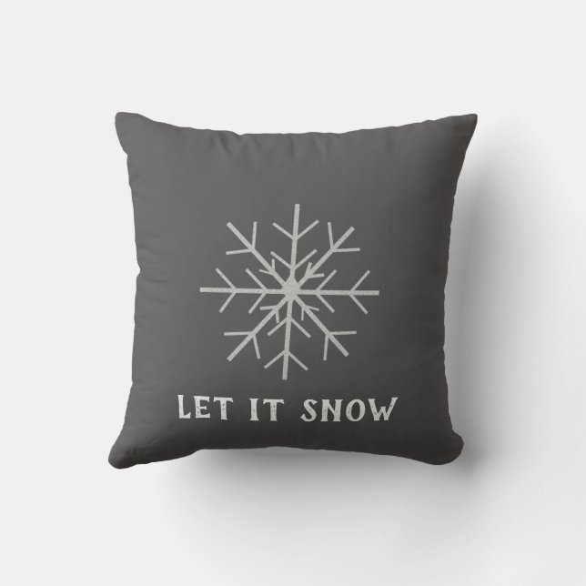 Let it snow, Snowflake Kussen (Achterkant)