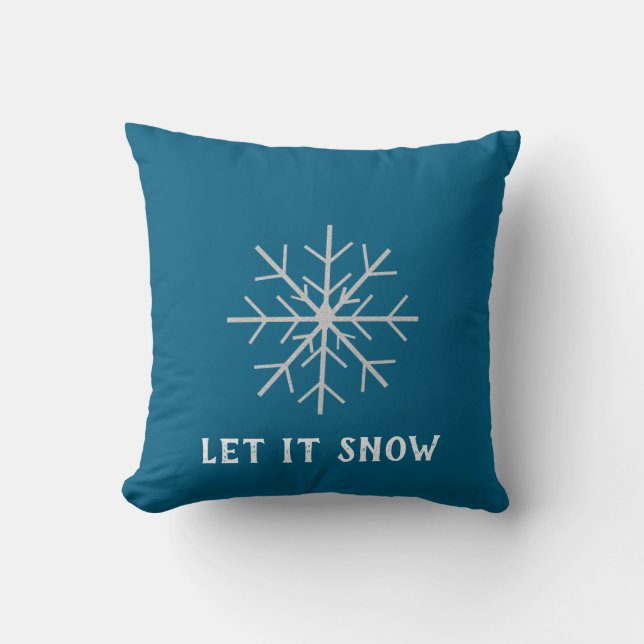 Let it snow, Snowflake  Kussen (Voorkant)