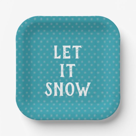 Let It Snow, Snowflake Papieren Bordje (Voorkant)