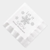 Let it Snow Snowflakes Winter Wonderland Folie Servetten (Rechts)