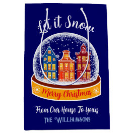 Let it Snow Snowglobe Amsterdam Christmas Village Medium Cadeauzakje