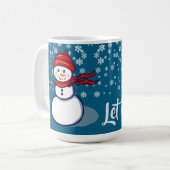 Let it snow snowman koffiemok (Voorkant links)